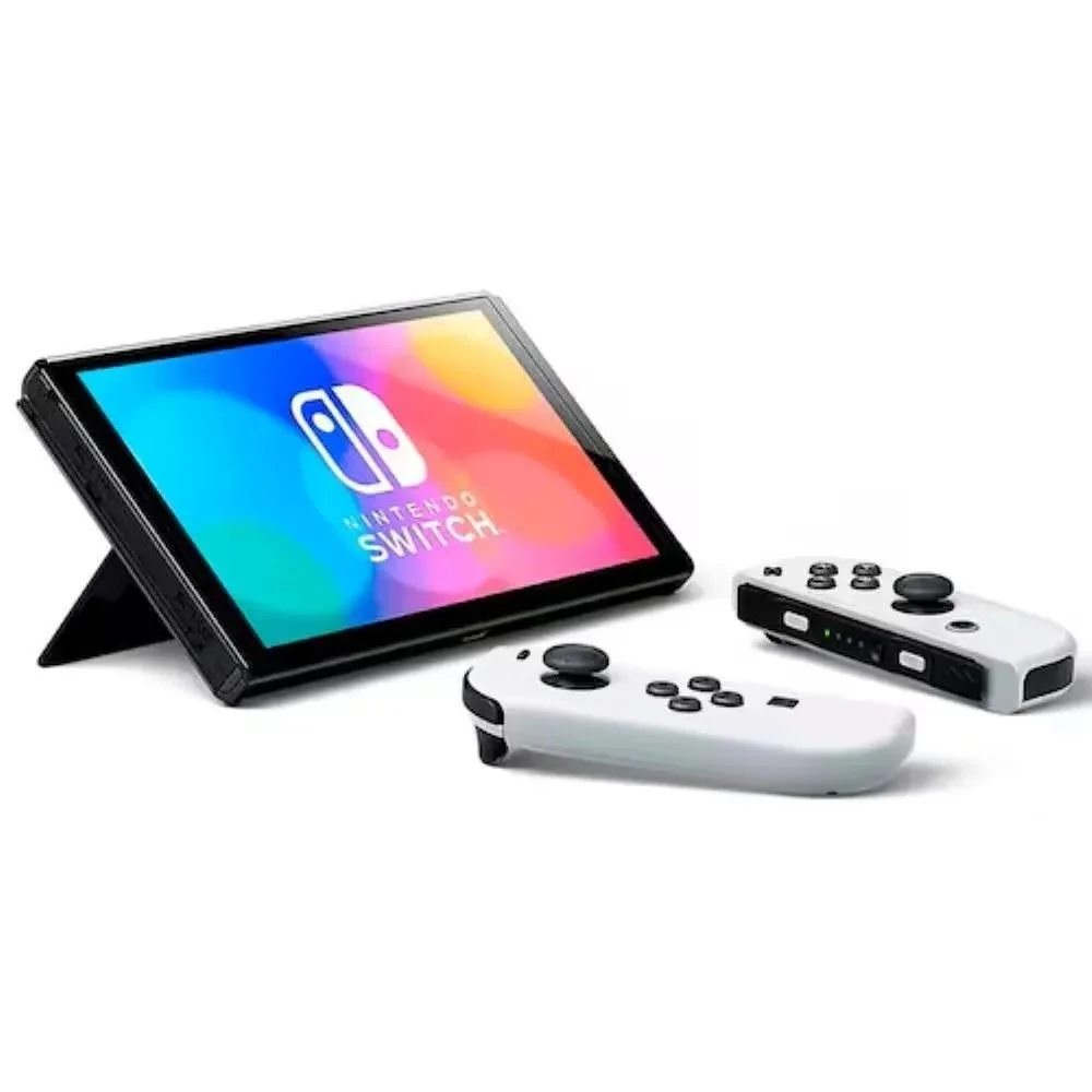 Console Nintendo Switch OLED Com Joy-con Branco + Mario Wonder + 3 Meses De Assinatura