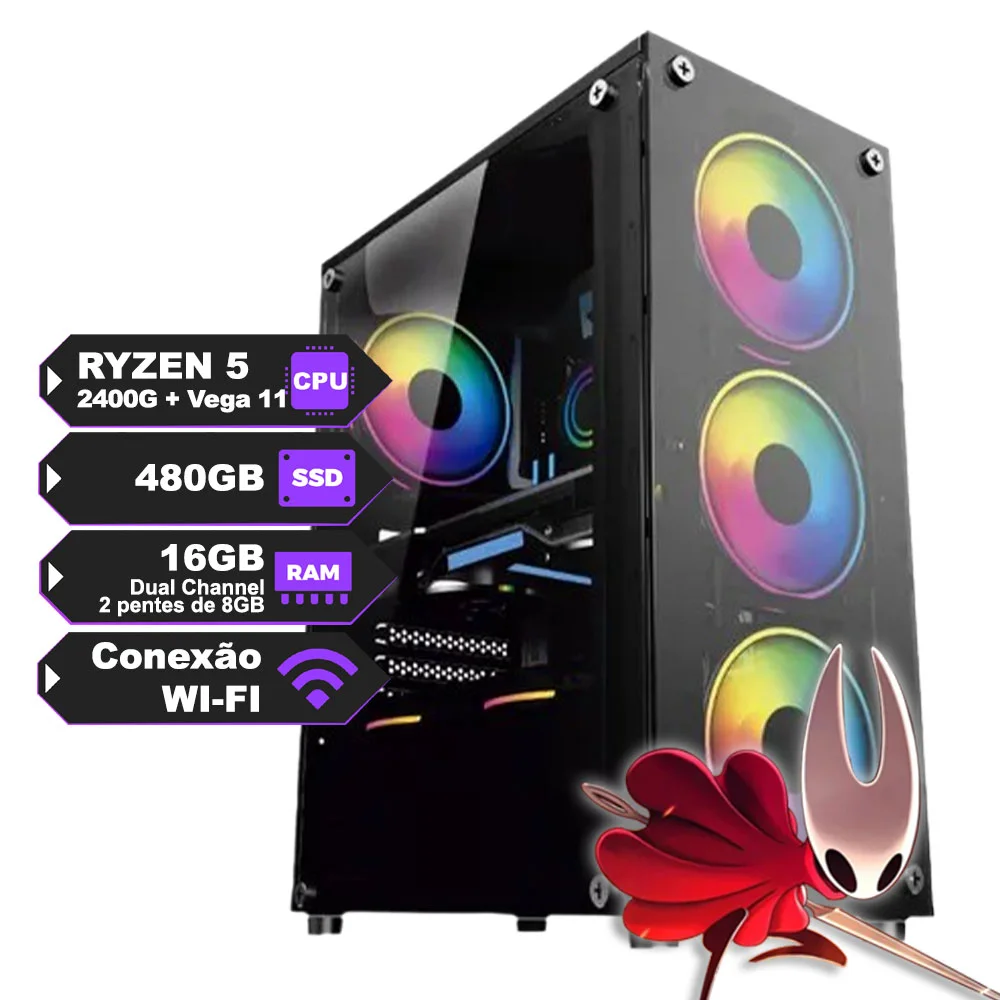 デスクトップ パソコン ryzen 5 2400G GTX1050 2G PC Gamer Ryzen 5 2400g c Placa De Vídeo Vega 11