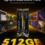 NVME M.2 PCIe 3.0 SSD 2280 Gen3x4 512GB Disco Rígido Interno de Estado Sólido de Alta Velocidade para Portátil e Computador de Secretária KOOTION