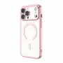 Capa Magnética Compatível com Magsafe para o iPhone 17 Pro Max - Proteção Completa nas Lentes das Câmeras e Carregamento por Aproximação Cor: Rosé