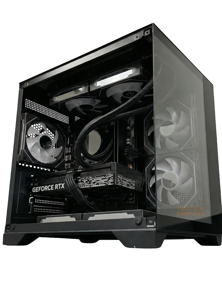 PC Gamer Aquario Preto Intel Core i5 14400 | RTX 5060 8GB | 16gb Ram | SSD Nvme 1TB | Water Cooler 240mm | Win11 Pro - view 3