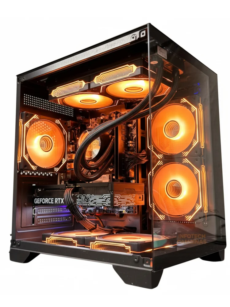 PC Gamer Aquario Preto Intel Core i5 14400 | RTX 5060 8GB | 16gb Ram | SSD Nvme 1TB | Water Cooler 240mm | Win11 Pro - view 4