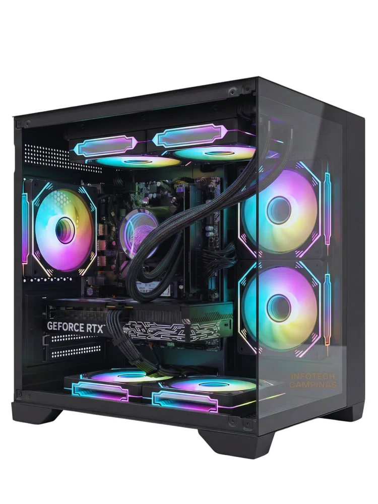 PC Gamer Aquario Preto Intel Core i5 14400 | RTX 5060 8GB | 16gb Ram | SSD Nvme 1TB | Water Cooler 240mm | Win11 Pro - view 5