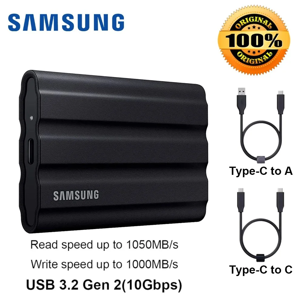 Hd SSD Externo T7 Shield 2 Tb Samsung Usb 3.2 1050mb/s